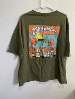ヒルズフィールドOSAKEMAN グラフィックTシャツ オリーブグリーン