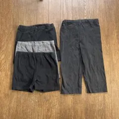UNIQLO KIDS 黒スパッツ 130 4枚セット