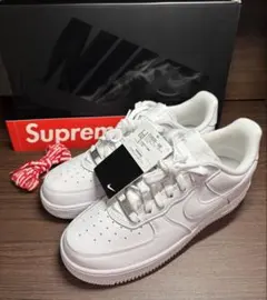 シュプリーム × ナイキ エアフォース1 ロー ホワイト未使用size24.0㎝