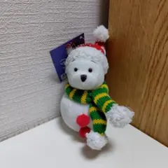 ディズニー くまのプーさん 雪だるま ぬいぐるみ キーホルダー