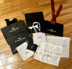 COACH・DIOR ショップ袋・ポーチセット