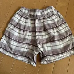 チェック柄ハーフパンツ