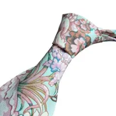 クリスチャンディオール　最高級シルクネクタイ　ボタニカル　花柄