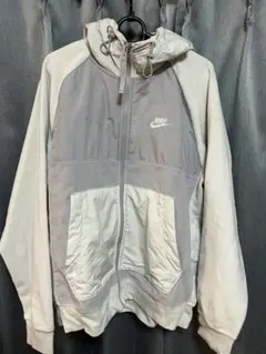 Nike フルジップパーカー L グレー/ホワイト