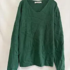RAMIRAL【サイズ42】グリーン Vネック ニット 長袖　セータートップス