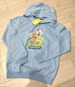 新品タグ付き　スポンジボブ　長袖　トレーナー　パーカー　薄手　140 水色