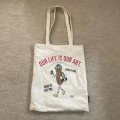 イラスト付きキャンバストートバッグ