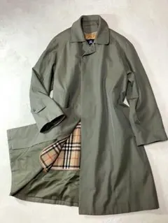 バーバリーロンドン　ステンカラーコート　ウール　シルク　高級品　ライナー付　L