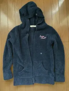 Sue モコモコジャケット フード付き ダークブルー