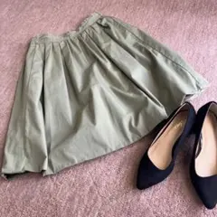 【美品】リバーシブル　フレアスカート