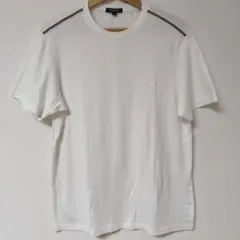 Burberry バーバリー　ホワイト Tシャツ Lサイズ　シンプル　ライン　半