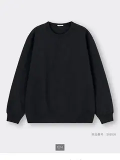 GU 裏起毛スウェットプルオーバー ブラック XXL