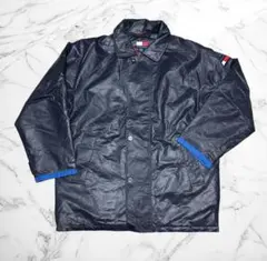 90s TOMMY HILFIGER ナイロンコート M 紺