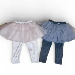 【petit main プティマイン】レギンス付きチュールスカートスカッツ100