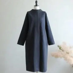 【evam eva】プレスウールロングコートのサムネイル