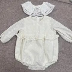 petit main フリル付きロンパース 80サイズ