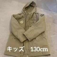 3can4on フード付きカーキジャケット 130