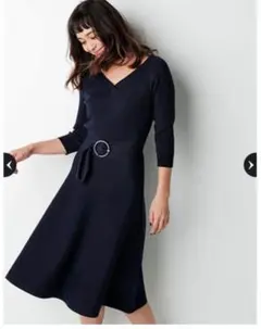 Mystrada ネイビー ニットワンピース 38