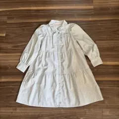 mezzo piano長袖シャツワンピース