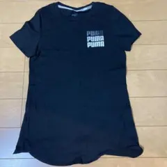 PUMA ブラック ロング丈 ガールズTシャツ