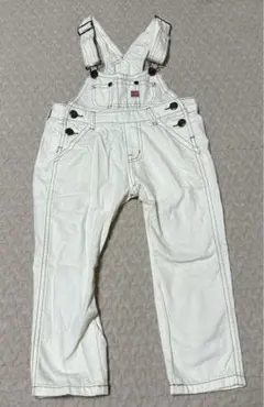 ホワイトデニムオーバーオール（赤いタグ付き）