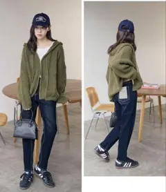 チャンミ テーパードデニムショート丈S