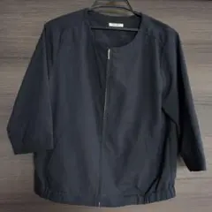 【値下げ】GLACIER ノーカラージャケット ネイビー