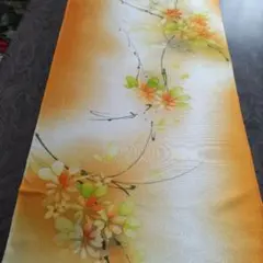 (858) 正絹　小紋　ハギレ 106×37.5