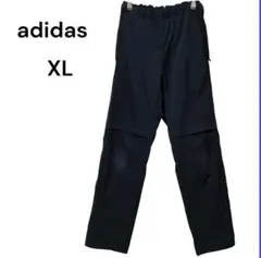 ⁠アディダスadidasトラックパンツ トレーニングパンツ難ありネイビーXLのサムネイル
