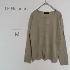 【ジェイイーバランス】ニットカーディガン【M】長袖 薄手 前ボタン 上品 新品
