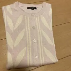 ブルックスブラザーズカシミヤシルクカーディガン薄いピンク リーフ柄 カーディガン