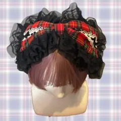 フリル付きリボンヘッドドレス