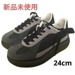 オニツカタイガー デレシティ ブラック/グレー 24cm