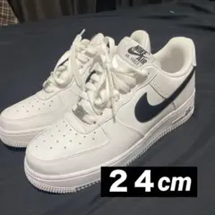 나이키 에어 포스 1 AIRFORCE1 화이트 24cm 화이트 & 블랙