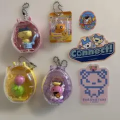 たまごっちケースキーホルダー、カプセルトイ、ステッカーセット
