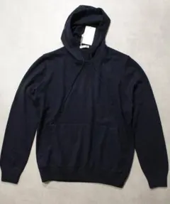 GRAN SASSO★新品グランサッソ ラグスポなカシミヤニットフーディー50紺のサムネイル