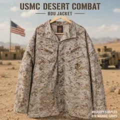 米軍実物 USMC MARPAT デザートカモ BDUジャケット L 砂漠迷彩のサムネイル