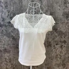 ✨ロペピクニック✨♡ショルダーレースリブタンクトップ♡オフホワイト♡(38)