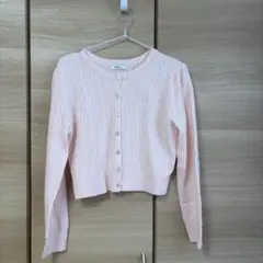 earth music&ecology ミニケーブルカーディガン ライトピンク