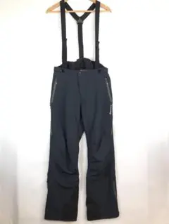 モンテイン 裏起毛 ウインターパンツ ブラック Mサイズ サスペンダー付き