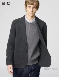 UNIQLO ユニクロC ニットジャケット ダークグレー　 Sサイズ