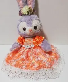 ステラルー コスチューム S オレンジ ドレス ハンドメイド 花冠 着せ替え服