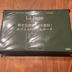 リンネル　11月号　付録　L.L.Bean ニット素材バッグ＆ポーチ