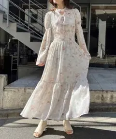 nice claup 花柄ロングワンピース