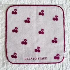 GELATO PIQUE チェリー柄タオルハンカチ