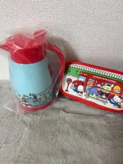 【新品未使用】サンリオ 当たりくじ 2点セット ポット ＆ スクールバス ポーチ