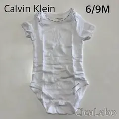 【新品】カルバンクライン 半袖 ロンパース ホワイト 6/9M