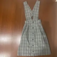 pom ponette ジャンバースカート LL チェック柄