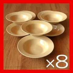 【新品】２２ｃｍ深皿８枚セット洋皿プレートのサムネイル