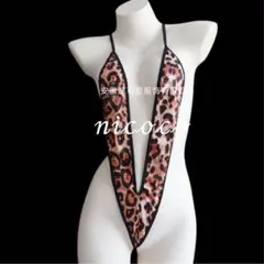 291 ヒョウ柄 レオタード コスプレ ストッキング レオパード柄 セクシー